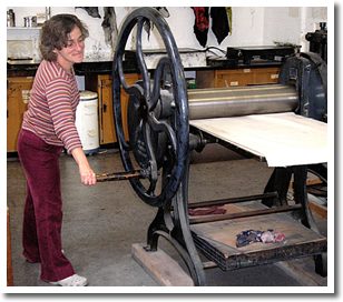 at etching press